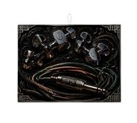 Rock on Black Music - Tappetino scolapiatti per bancone della cucina, con note eleganti, assorbente, tappetino scolapiatti moderno in microfibra, 45,7 x 61 cm