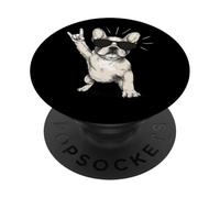 Rock On Cool Bulldog Francese Occhiali da sole PopSockets PopGrip Adesivo