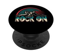 Rock on Curling Winter Sports Skip Bonspiel 2020 Curler PopSockets PopGrip Adesivo