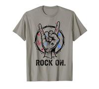 Rock On Hand Segno Simbolo Gesto Rock Amante Regalo Uomo Donna Maglietta