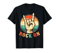 Rock On Hand Segno Simbolo Gesto Rock Amante Regalo Uomo Donna Maglietta
