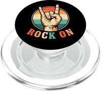 Rock On Hand segno simbolo gesto rock amante regalo uomo donna PopSockets PopGrip per MagSafe