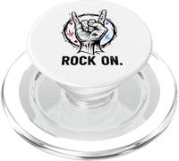 Rock On Hand segno simbolo gesto rock amante regalo uomo donna PopSockets PopGrip per MagSafe