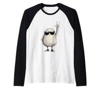 Rock On Peloso Mostro Sfumature Stile Maglia con Maniche Raglan