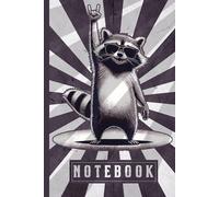 Rock On Raccoon Notebook: Cool Vintage Sunburst Aesthetic Stationery for Teens and Adults | Unique Animal Themed Gift for Rock and Roll Fans