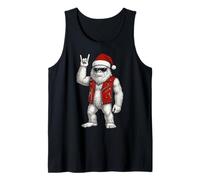 Rock On Uomo Donna Bambini Divertente Santa Sasquatch Canotta