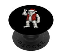 Rock On Uomo Donna Bambini Divertente Santa Sasquatch PopSockets PopGrip Adesivo