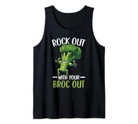 Rock out con Il Tuo broc out Broccoli Vegano Vegetariano Canotta