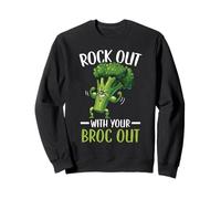 Rock out con Il Tuo broc out Broccoli Vegano Vegetariano Felpa