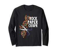 Rock Paper Crispr Dna Biologo Ingegneria Genetica Scienza Maglia a Manica
