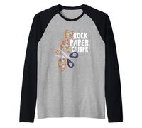 Rock Paper Crispr Dna Biologo Ingegneria Genetica Scienza Maglia con Maniche Raglan