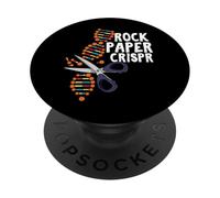 Rock Paper Crispr DNA Biologo Ingegneria Genetica Scienza PopSockets PopGrip Adesivo