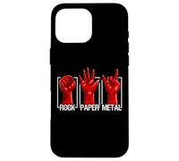 Rock Paper Heavy Metal Funny Rock Music Fan Band Musician Custodia per iPhone 16 Pro Max