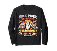 Rock Paper Scissors Champion Miglior Giocatore Maglia a Manica