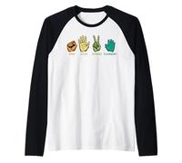 Rock Paper Scissors Flashbang Divertente Regalo per Meme Maglia con Maniche Raglan