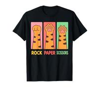 Rock Paper Scissors - Forbici da gioco a mano, motivo: zampa di gatto, per amanti dei gatti Maglietta