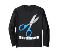 Rock Paper Scissors Group Halloween Costume Tee Maglia a Manica