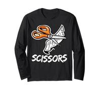 Rock Paper Scissors Group Halloween Costume Tee Maglia a Manica