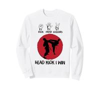 Rock Paper Scissors Head Kick I Win - Divertente Karate Taekwondo Felpa