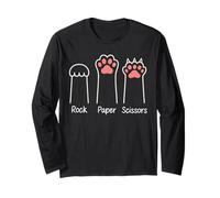 Rock Paper Scissors, simpatica maglietta con zampa a forma di forbice Maglia a Manica