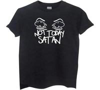 Rock Paper Sisters Unisex Slogan : Not Today Satan Eyes Unisex 100% Cotton Short-Sleeve T-Shirts Black XL