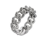 Rock Punk Cuban Link Chain Anelli per Uomo Crystal Gold Color Uomo Anelli Accessori Fashion Hiphop Jewelry Anelli per Donna OHR021 Durable Processing