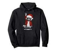 Rock Raccoon Santa Uomini Donne Bambini Divertente Brutto Natale Felpa con Cappuccio