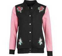 Rock Rebel by EMP Donna Giacca college nera/rosa con polsini a coste S