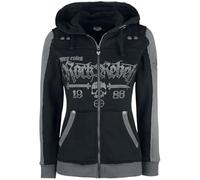 Rock Rebel by EMP Donna Giacca con Cappuccio Nera con Stampe di Teschi S