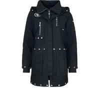 Rock Rebel by EMP Donna giacca invernale nera con dettagli rivetti S