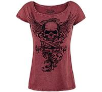 Rock Rebel by EMP Donna Maglietta rocciosa Rossa S