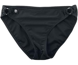 Rock Rebel by EMP Donna Slip Bikini Nero con Stampa Teschio S