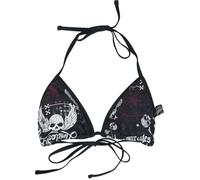Rock Rebel by EMP Donna Top Bikini a Triangolo Nero Mix And Match con Imbottiture Estraibili M