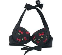 Rock Rebel by EMP Donna Top Bikini Nero con Stampa Rockabilly M