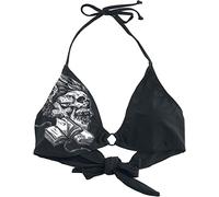 Rock Rebel by EMP Donna Top Bikini Nero con Stampa Teschio XL