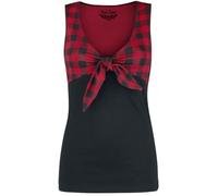 Rock Rebel by EMP Donna Top Rockabilly Rosso-Nero L