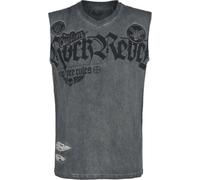 Rock Rebel by EMP Uomo Canotta Grigia con Lavaggio e Stampa 3XL