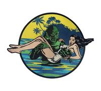 Rock Rebel Patch Damsel Creature Universal Monsters Horror Iron-On Ricamato