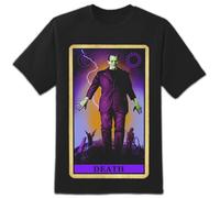 Rock Rebel Universale Mostri Frankenstein Death Tarocchi Scheda Uomo T Camicia