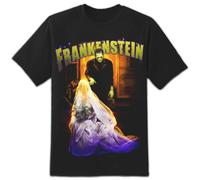 Rock Rebel Universale Mostri Frankenstein E Sposa Colorati Uomo Grafico T Shirt