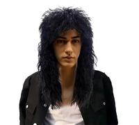 Rock Reggae Parrucca pazza, cantante rockstar, acconciature degli anni '80, afro ricci, stile retrò, per cosplay, costume assi, rockstar, accessorio riccio, mullet Vokuhila, per carnevale, Halloween