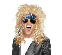 Rock Reggae Parrucca pazza, cantante rockstar, acconciature degli anni '80, afro ricci, stile retrò, per cosplay, costume assi, rockstar, accessorio riccio, mullet Vokuhila, per carnevale, Halloween