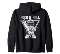 Rock & Roll Chitarra Cosmica Astronauta Felpa con Cappuccio