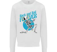 Rock & Roll Forever Air Guitar Skeleton Skull Uomo Sweatshirt Jumper