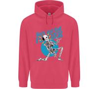 Rock & Roll Forever Aria Chitarra Scheletro Teschio Bambini Felpa con Cappuccio