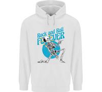 Rock & Roll Forever Aria Chitarra Scheletro Teschio Bambini Felpa con Cappuccio
