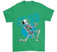 Rock & Roll Forever Chitarra Aerea Teschio Uomo T-Shirt 100% Cotone
