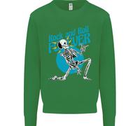 Rock & Roll Forever Maglione Per Bambini Con Teschio Di Chitarra Aerea