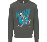 Rock & Roll Forever Maglione Per Bambini Con Teschio Di Chitarra Aerea