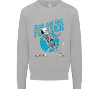 Rock & Roll Forever Maglione Per Bambini Con Teschio Di Chitarra Aerea